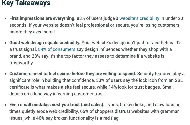 Clutch survey takeaways on website design, security signals and the mistakes that cost trust